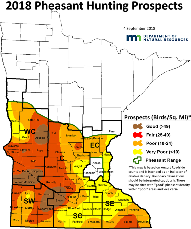 2018 MN DNR Roadside Survey Released | Minnesota Pheasants, Inc.